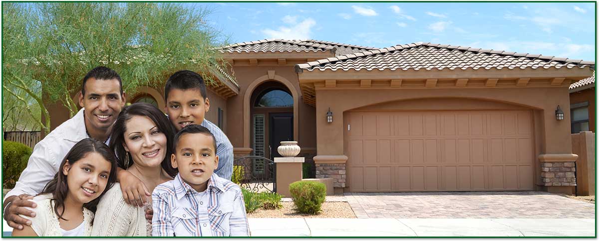 Family in Front of Home Family in Front of Home